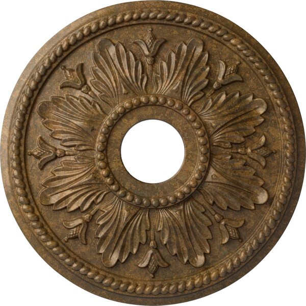 Ekena Millwork Edinburgh Ceiling Medallion (Canopies up to 5 1/8"), 18 1/8"OD x 3 1/2"ID x 2 3/4"P, Rubbed Bronze CM18ED1RZS - main